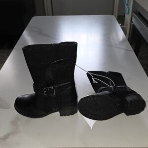 Black Buckle Ankle Boots